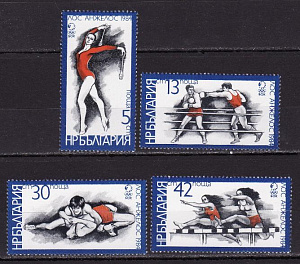 Болгария _, 1983, Летняя Олимпиада 1984, Бокс, Гимнастика, Виды спорта, 4 марки